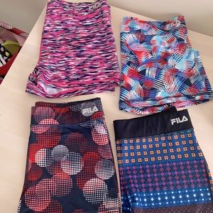 BUNDLED: FILA spandex shorts size Large